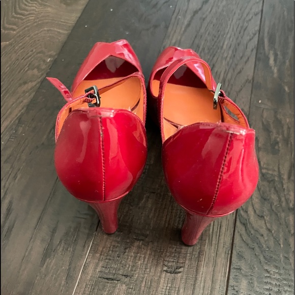 Red Open Toe Heels - Picture 3 of 3